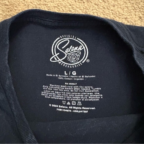 Selena Quintanilla Gray T-Shirt Short Sleeve Official Merchandise Size Large - Picture 2 of 4